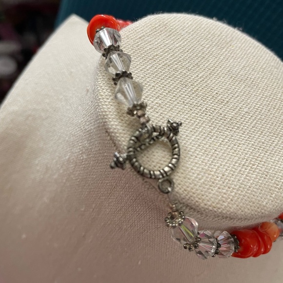 Multicolored necklace with glass pendant - Picture 6 of 8